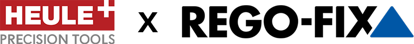 HEULE Precision Tools and REGO-FIX partnership banner showing Swiss manufacturing collaboration